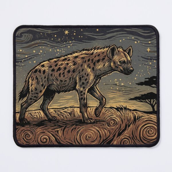 Item preview, Starry Night Hyena Art Atmospheric Savannah Wildlife designed and sold by SavannaStrikes.