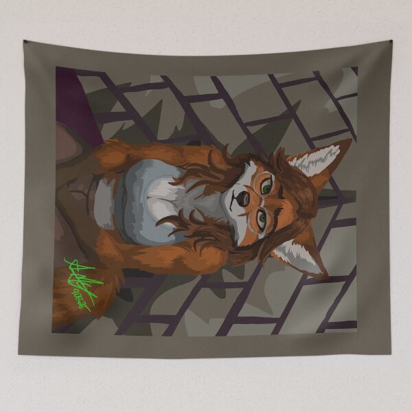 Item preview, Foxy in a Corner designed and sold by KlakkDrawsStuff.