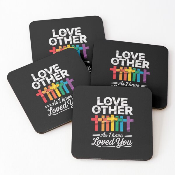 Item preview, Gay Pride LGBTQ Rainbow Christian Crosses Love Each Other  designed and sold by MythWoot.