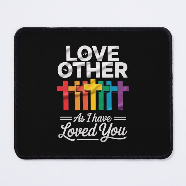 Item preview, Gay Pride LGBTQ Rainbow Christian Crosses Love Each Other designed and sold by MythWoot.