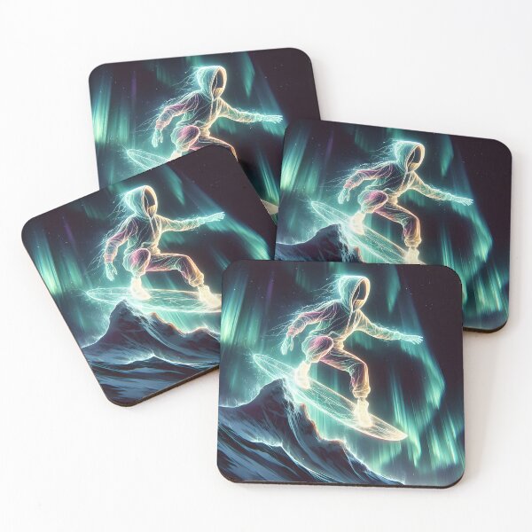 Item preview, Surfing the Northern Lights, Ai Generated Art  designed and sold by ACC .