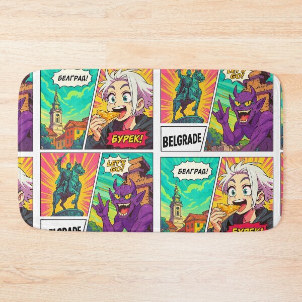 Item preview, Crazy Belgrade – Colorful Comic Print designed and sold by TaRoPonn.