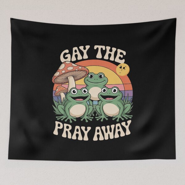 Item preview, Gay The Pray Away Gay Frog LGBTQ Pride  designed and sold by PowAcademy.
