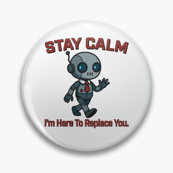 Item preview, Stay Calm – I’m Here To Replace You Robot Design designed and sold by Weasel Graphix.