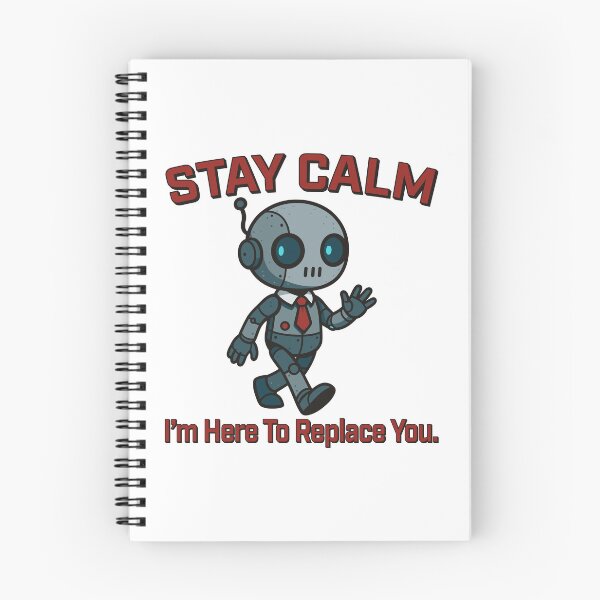 Item preview, Stay Calm – I’m Here To Replace You Robot Design designed and sold by Weasel Graphix.