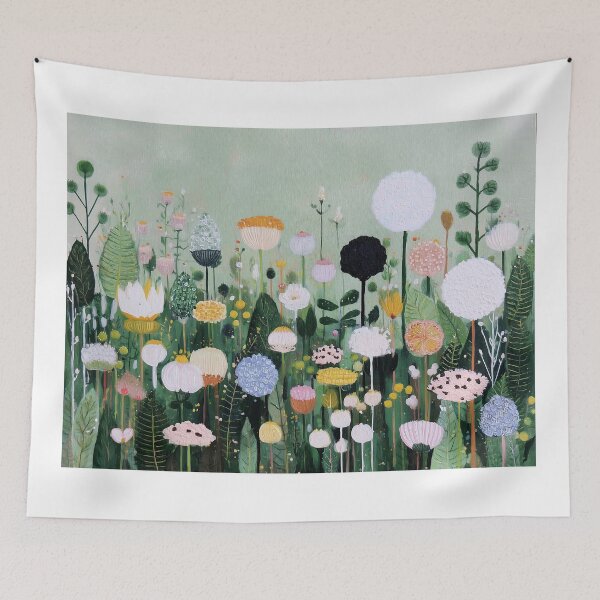 Item preview, Colorful Abstract Garden with Flowers designed and sold by lautir.