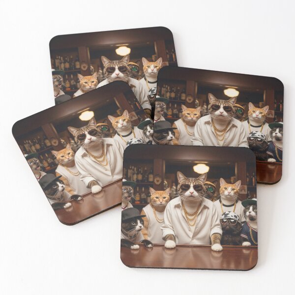 Item preview, Cool hip-hop cats at the bar designed and sold by the art of cats and pets.