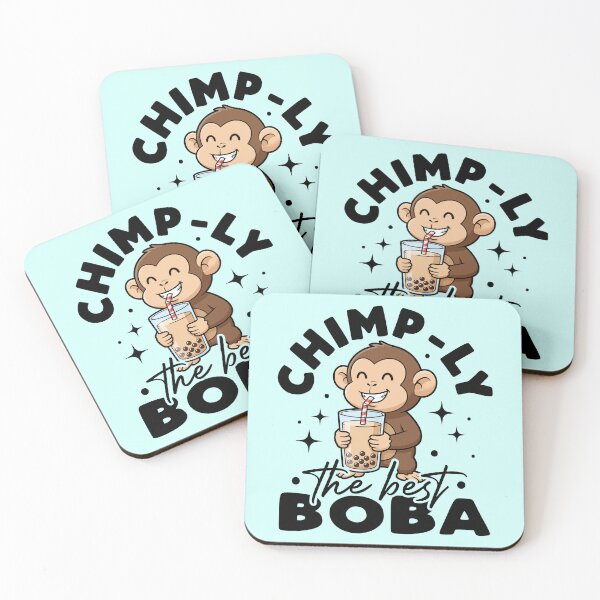 Item preview, Chimp-ly The Best Boba Kawaii Monkey designed and sold by legendaryskins.