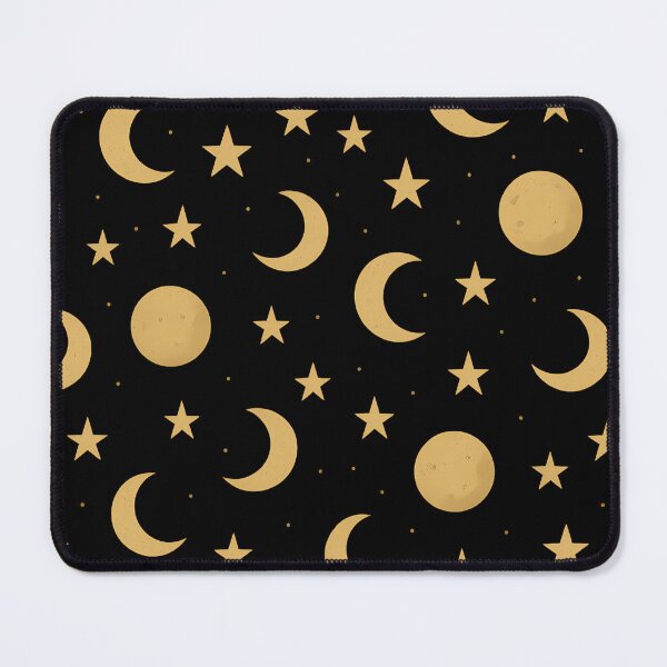 Item preview, Elegant Gold Moon & Stars Pattern – Celestial Aesthetic Design designed and sold by EJWorlds.