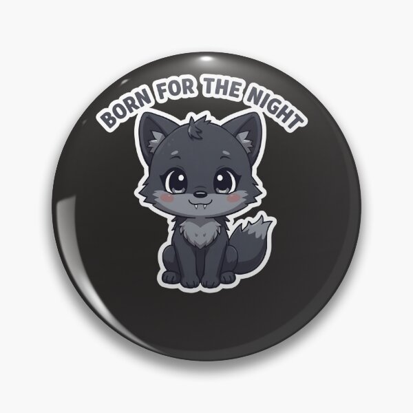 Item preview, Born for the Night – Cute Chibi Wolf Cub | Night Mode Animal Design designed and sold by EchopawCo.