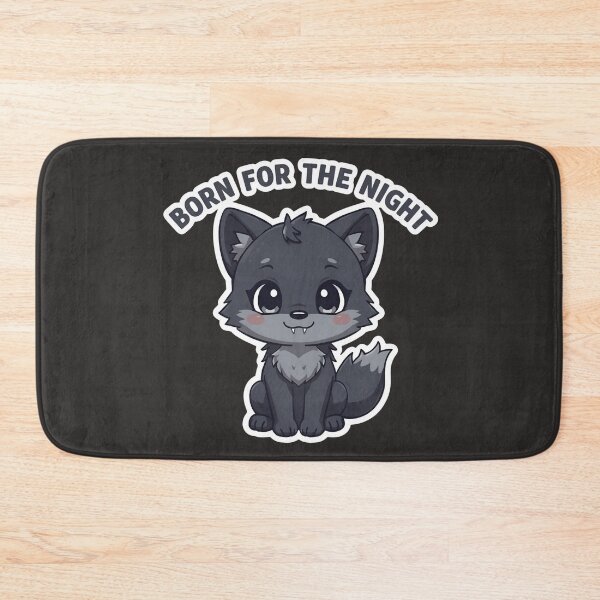 Item preview, Born for the Night – Cute Chibi Wolf Cub | Night Mode Animal Design designed and sold by EchopawCo.