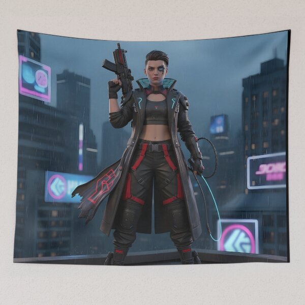 Item preview, Black Neon Bounty Hunter designed and sold by NeoRenderAssets.