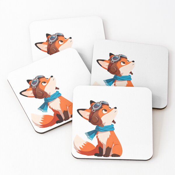 Item preview, Cute Fox Pilot Illustration - Adventurous Aviator Animal Character designed and sold by RudArtAI.