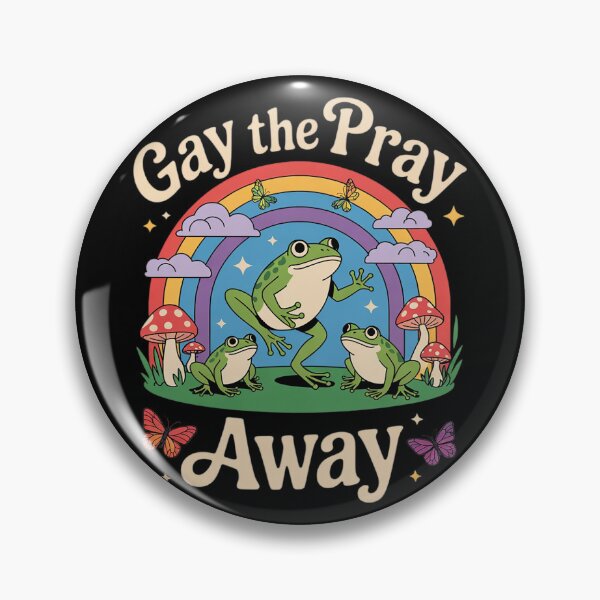 Item preview, Gay The Pray Away Rainbow Meme Frogs LGBT Pride LGBTQ 5  designed and sold by PowAcademy.