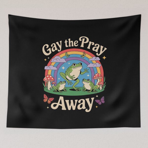 Item preview, Gay The Pray Away Rainbow Meme Frogs LGBT Pride LGBTQ 5  designed and sold by PowAcademy.