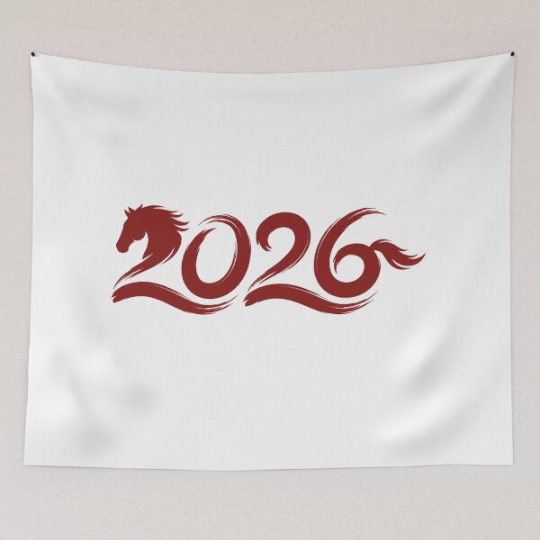Item preview, Prosperous 2026 Year of the Horse Red & Gold Creative Art designed and sold by xMErCUrY03x.