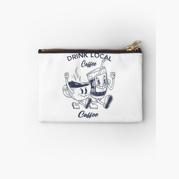 Item preview, Drink Local Coffee – Retro Vintage Coffee Art Print designed and sold by Bluerange27.