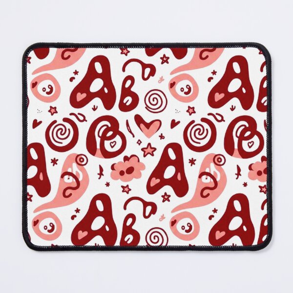 Item preview, Cute Doodle Alphabet Pattern - A & B Letters with Hearts and Swirls designed and sold by MT-Hub | Art for Every Soul.