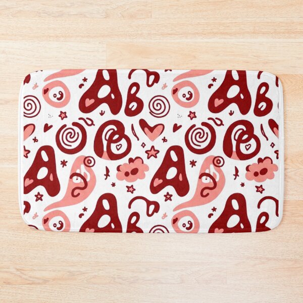 Item preview, Cute Doodle Alphabet Pattern - A & B Letters with Hearts and Swirls designed and sold by MT-Hub | Art for Every Soul.
