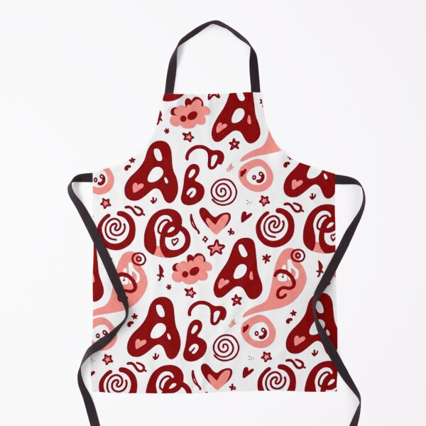 Item preview, Cute Doodle Alphabet Pattern - A & B Letters with Hearts and Swirls designed and sold by MT-Hub | Art for Every Soul.