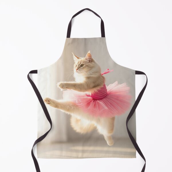 Item preview, Ballerina cat in pink tutu doing a split jump designed and sold by the art of cats and pets.