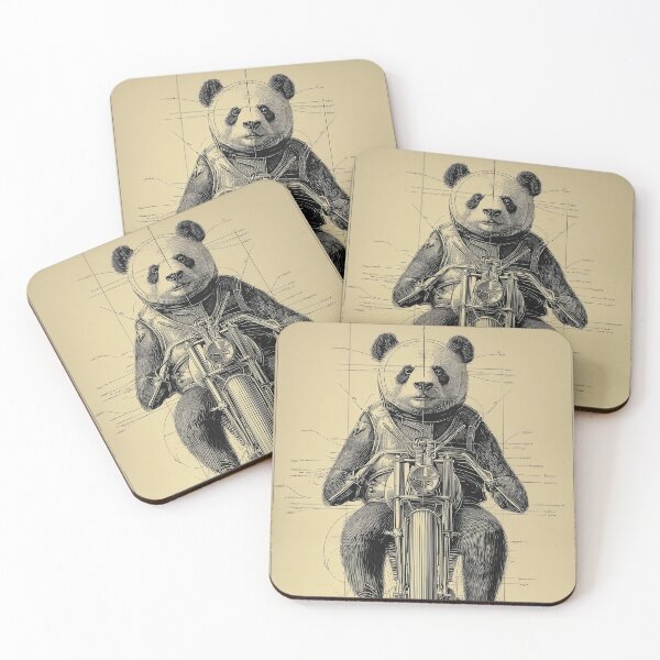 Item preview, Panda Riding Motorcycle Diagram designed and sold by lautir.