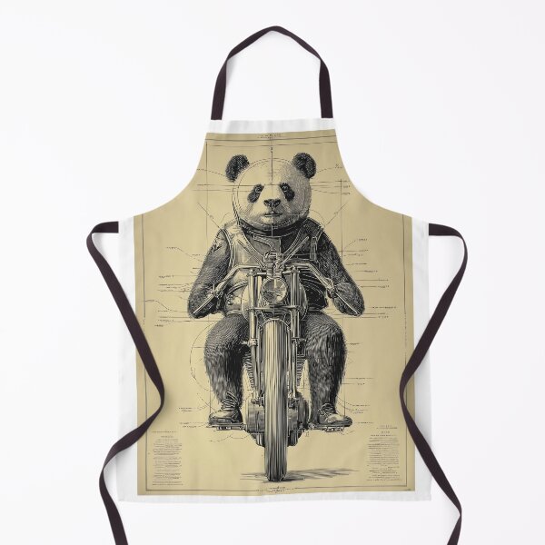 Item preview, Panda Riding Motorcycle Diagram designed and sold by lautir.