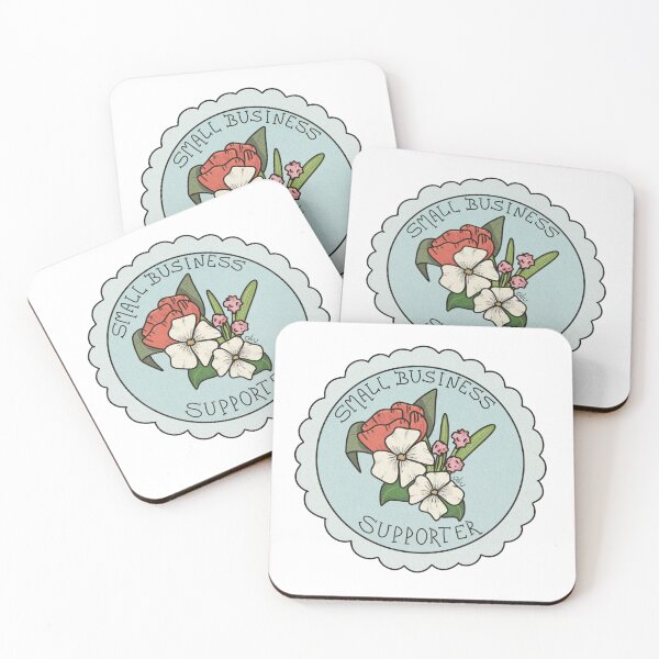 Item preview, Small Business Supporter Floral Sticker  designed and sold by BibidibuDesigns.