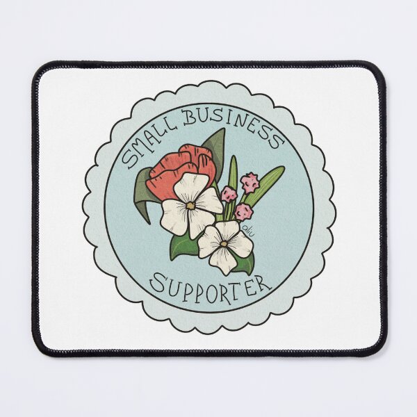 Item preview, Small Business Supporter Floral Sticker designed and sold by BibidibuDesigns.