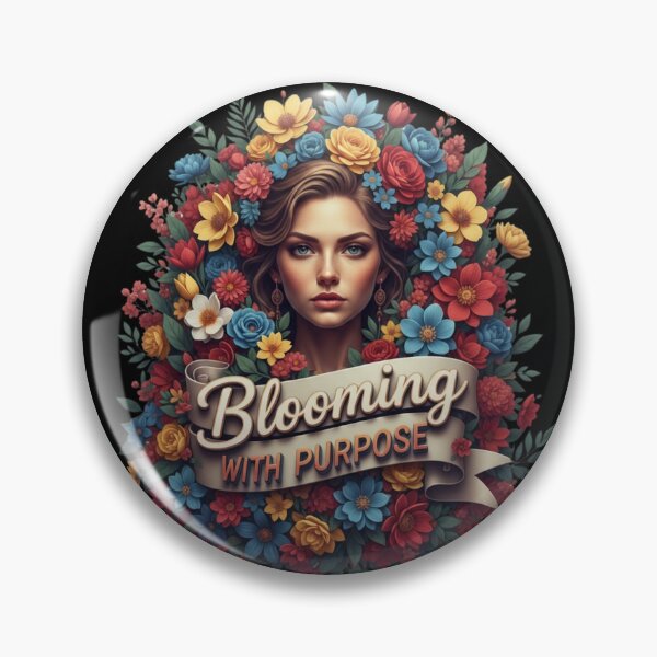 Item preview, Blooming with Purpose Bold Floral Woman Art designed and sold by BoldBloomArt.