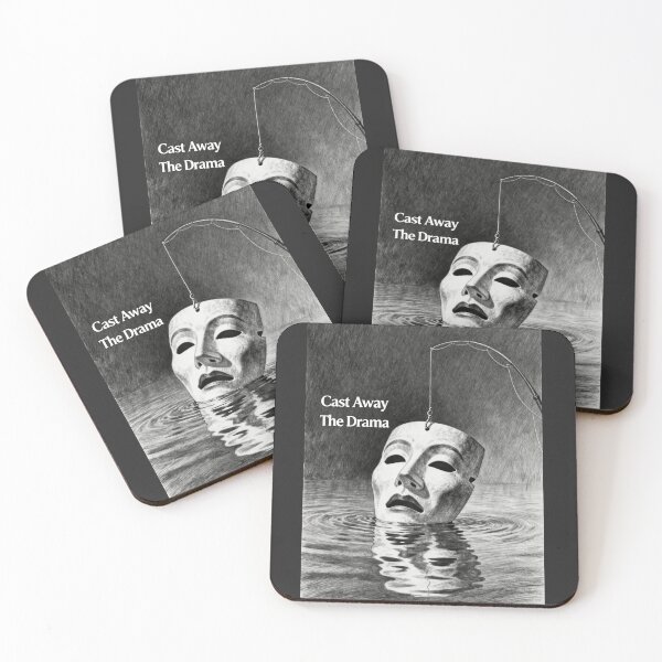 Item preview, Cast Away the Drama – Surreal Fishing Mask Illustration designed and sold by EimSol.