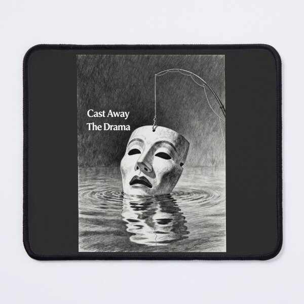 Item preview, Cast Away the Drama – Surreal Fishing Mask Illustration designed and sold by EimSol.
