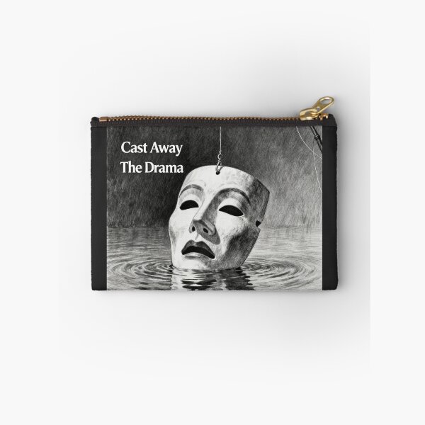 Item preview, Cast Away the Drama – Surreal Fishing Mask Illustration designed and sold by EimSol.