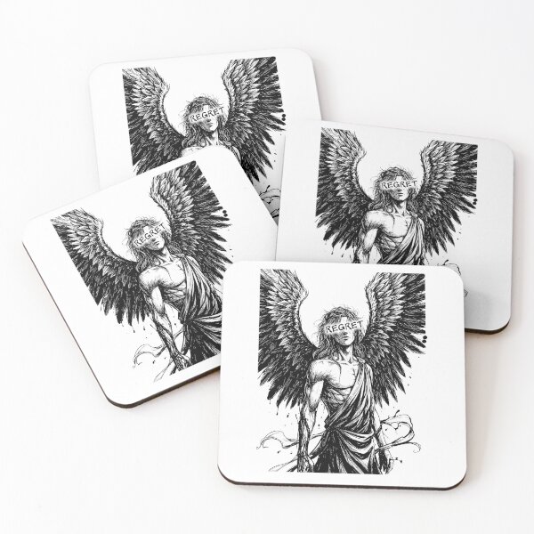 Item preview, Regret 後悔 (Kōkai) – Sorrowful Angel | Cool Angel Aesthetic, Melancholic Dark Fantasy designed and sold by Shigen16.