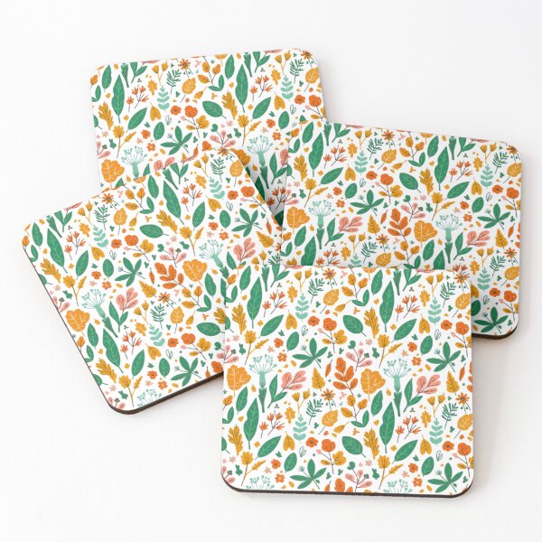 Item preview, Vibrant Autumn Foliage Seamless Pattern | Mustard Yellow, Green & Orange Botanical Design designed and sold by MT-Hub | Cute Aesthetic Art, Stickers & Phone Cases.
