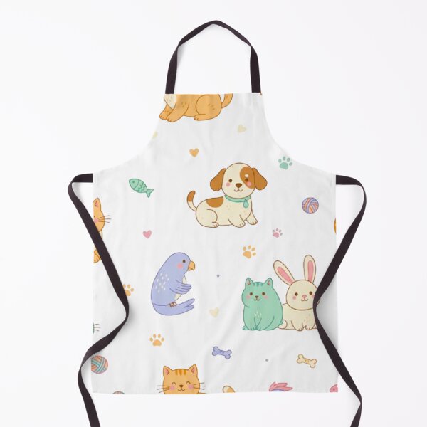 Item preview, Adorable Cartoon Pets Pattern | Cute Cat, Dog, Rabbit, and Bird Doodle Design designed and sold by MT-Hub | Art for Every Soul.