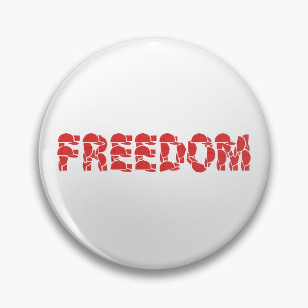 Item preview, FREEDOM Typography T-Shirt | Patriot Graphic Shirt With Red Caps Design designed and sold by BambaKchula.