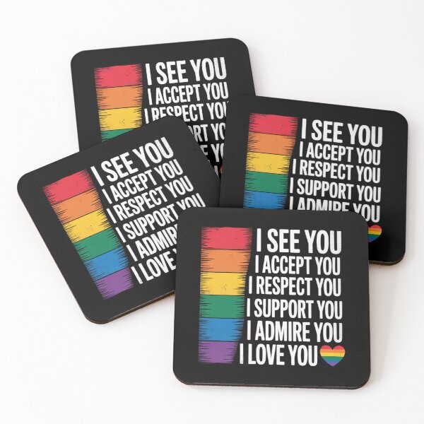 Item preview, I See Love Accept You LGBTQ Men Women Gay Rainbow Pride Flag  designed and sold by CombatTask.