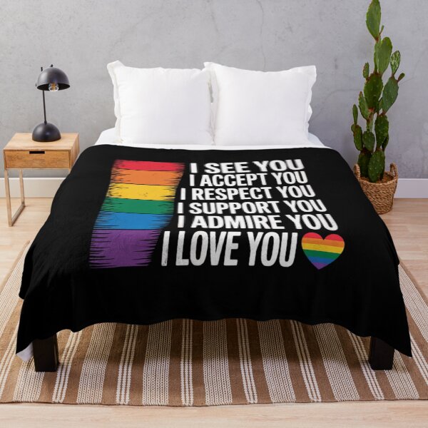 Item preview, I See Love Accept You LGBTQ Men Women Gay Rainbow Pride Flag designed and sold by CombatTask.