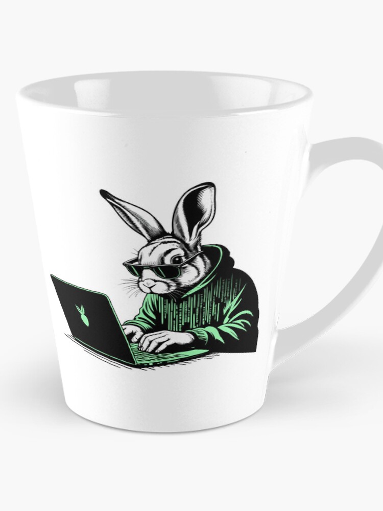 Thumbnail 1 of 4, Coffee Mug, Cool Hacker Rabbit designed and sold by Lydyb-creations.