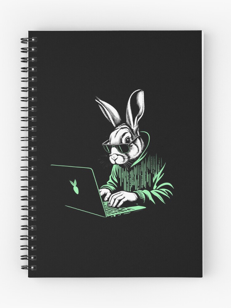 Thumbnail 1 of 3, Journal, Cool Hacker Rabbit designed and sold by Lydyb-creations.