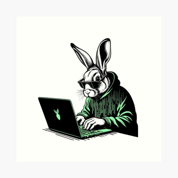 Item preview, Cool Hacker Rabbit designed and sold by Lydyb-creations.