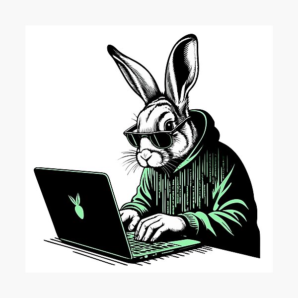 Item preview, Cool Hacker Rabbit designed and sold by Lydyb-creations.