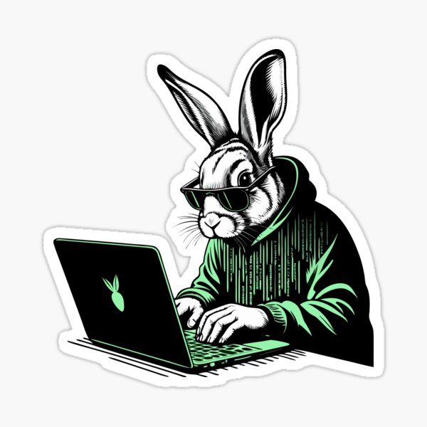 Artikelvorschau, Cooler Hackerhase entworfen und verkauft von Lydyb-creations.