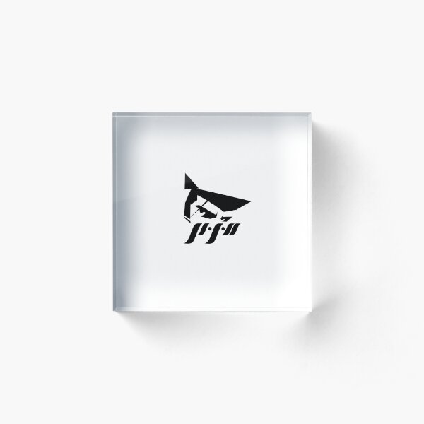 Samurai in virtuous written Typo.graphic Acrylic Block