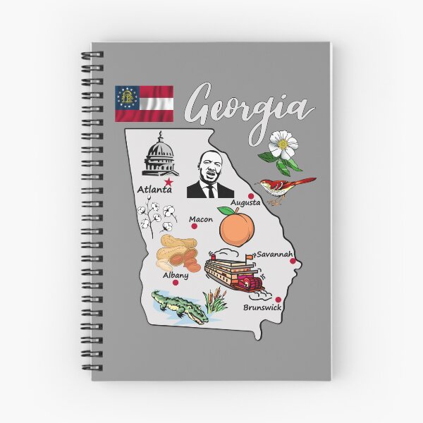 Item preview, All About Georgia! Iconic State Map, Peaches, Atlanta & Southern Charm designed and sold by mashmosh.