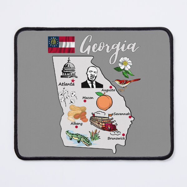 Item preview, All About Georgia! Iconic State Map, Peaches, Atlanta & Southern Charm designed and sold by mashmosh.