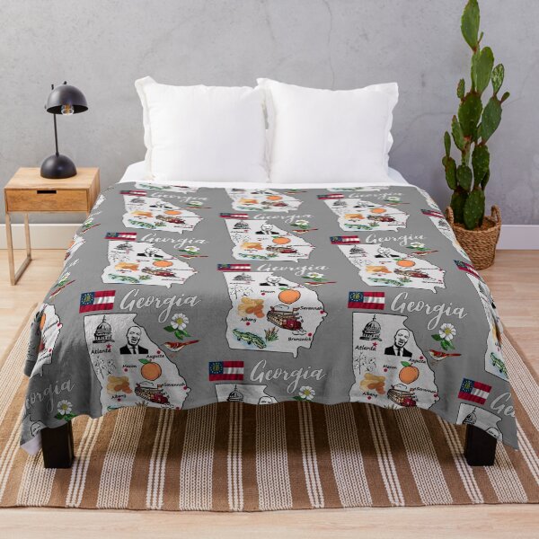 Item preview, All About Georgia! Iconic State Map,  Peaches, Atlanta & Southern Charm designed and sold by mashmosh.