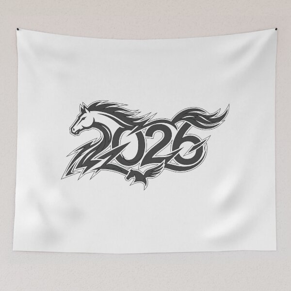 Item preview, 2026 Year of the Horse Chinese Zodiac Creative Art & Typography designed and sold by xMErCUrY03x.