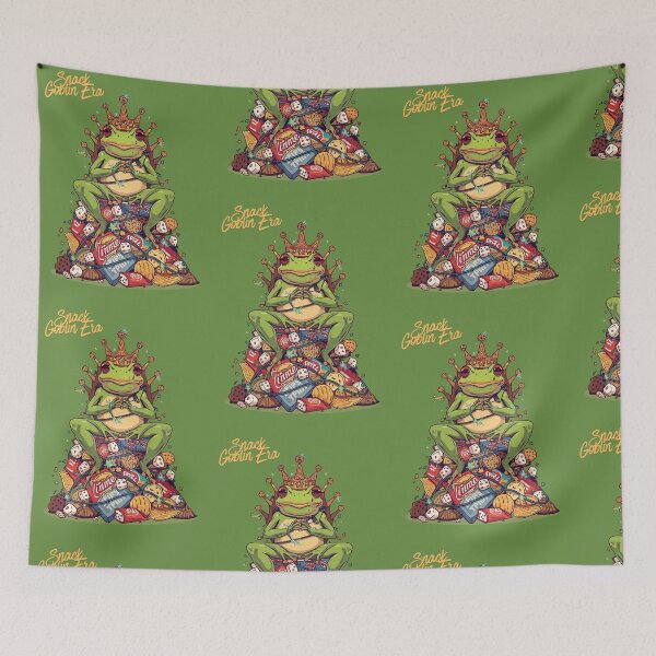Item preview, Snack Goblin Era Christmas Frog – Funny Holiday Snack Lover Frog Meme Design designed and sold by zoocore.